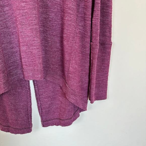 We the Free Split Back Turtleneck Long Raglan Sleeve High Low Hem Purple XS - Picture 4 of 10